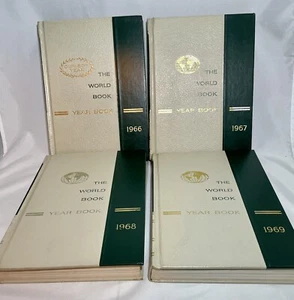 The World Book Yearbook - Year Book Years 1966-1969 - Lot of 4 Encyclopedias - Imagen 1 de 18