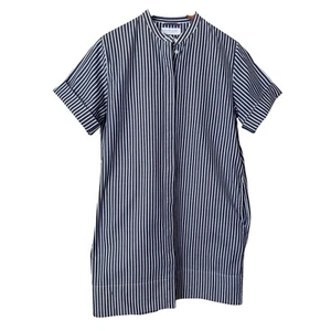 Everlane Shirt Dress Women’s Size 4 Nautical Coastal Striped Poplin Excellent - Picture 1 of 13