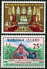 NORFOLK ISLAND 1966 SG74-75 CENTENARY OF MELANESIAN MISSION  -  MNH
