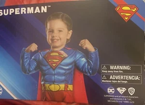 Toddler Rubie's DC Comics Superman Muscle Jumpsuit / Cape Costume, 4T - Picture 1 of 3