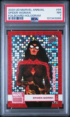 2020-21 UD Marvel Annual Foil Hologram 15/49 Spider-Woman #94 PSA 7 (POP 1) - Image 1 of 2