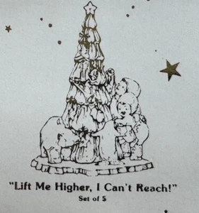 LIFT ME HIGHER I CAN'T REACH 7667-8 NEW Dept 56 Snowbabies RARE MINIATURE PEWTER - Picture 1 of 2
