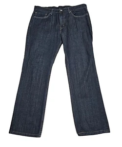 Levis 514 Jeans Mens 36x30 Blue Straight Slim Dark Wash Denim Pants - Picture 1 of 18