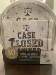 Party Supplies Graduation Lawyer Law Attorney Grad Paper Plates & Napkins - NEW - Picture 1 of 3