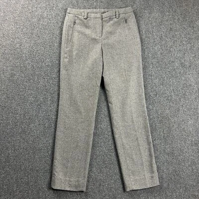 Pantalones Worth New York Mujer X0 Gris Vestido Ajustado Lana Mezcla Seda Adultos Foto 1 de 4