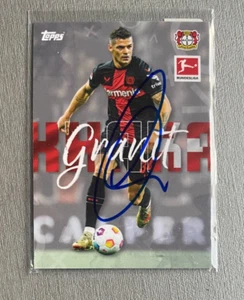 GRANIT XHAKA Bayer Leverkusen In-person signed TC Topps Autogramm - Picture 1 of 2