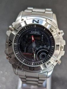 Casio Hunting Timer AMW-705 Silber Uhr Herren GEBRAUCHT - Bild 1 von 11