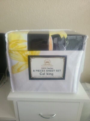 SUBLIME COLLECTION 8Pces SHEET SET CAL KING, Flat Sheet, 4pillowcases,... - Image 1 of 4