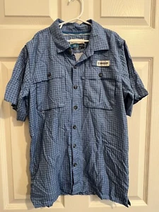 Boy's L (14-16) Blue Plaid Magellan Outdoors Fish Gear Shirt - Picture 1 of 3