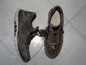 Gabor Rolling Soft Sensitive Sneakers Schuhe Braun Wildleder Glitzer Gr. 37 TOP - Bild 1 von 2