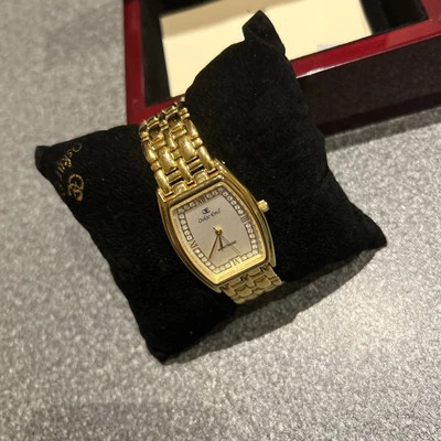 Muito raro relógio masculino Oskar Emil Montrose luxo folheado a ouro 23K na caixa e papéis - Imagem 1 de 4