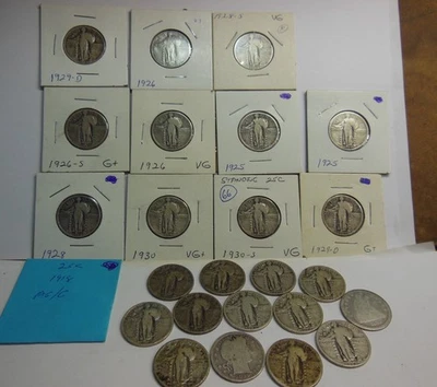 BOAS MOEDAS DE PRATA, SEM SUCATA, MELHORES DATAS, VALOR NOMINAL US$ 30,80 DE 90% PRATA - Imagem 1 de 4