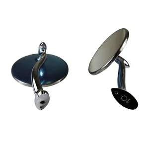 4" Stainless Swan Neck Arm Mirror 2 Stud Mount Street Rod Style Outside View - Picture 1 of 3
