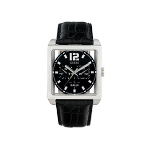 Reloj cuadrado de diseñador para hombre PVP £175 - fecha de día negro - Imagen 1 de 6