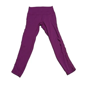 Lululemon Leggings Damen 8 lila Netz kreuz und quer hoher Bund 25" Activewear - Bild 1 von 12