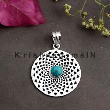 Natural Turquoise Gemstone 925 Silver Plated Jewelry Gift For Her Jewerly NK57