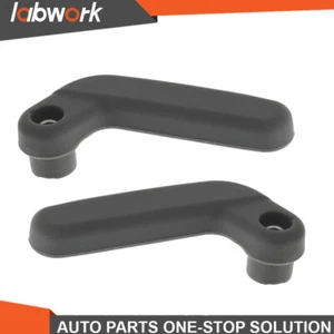 Labwork Right+Left Top Lock Handle Set For Honda Civic Del Sol 1993-1997 Black - Picture 1 of 8