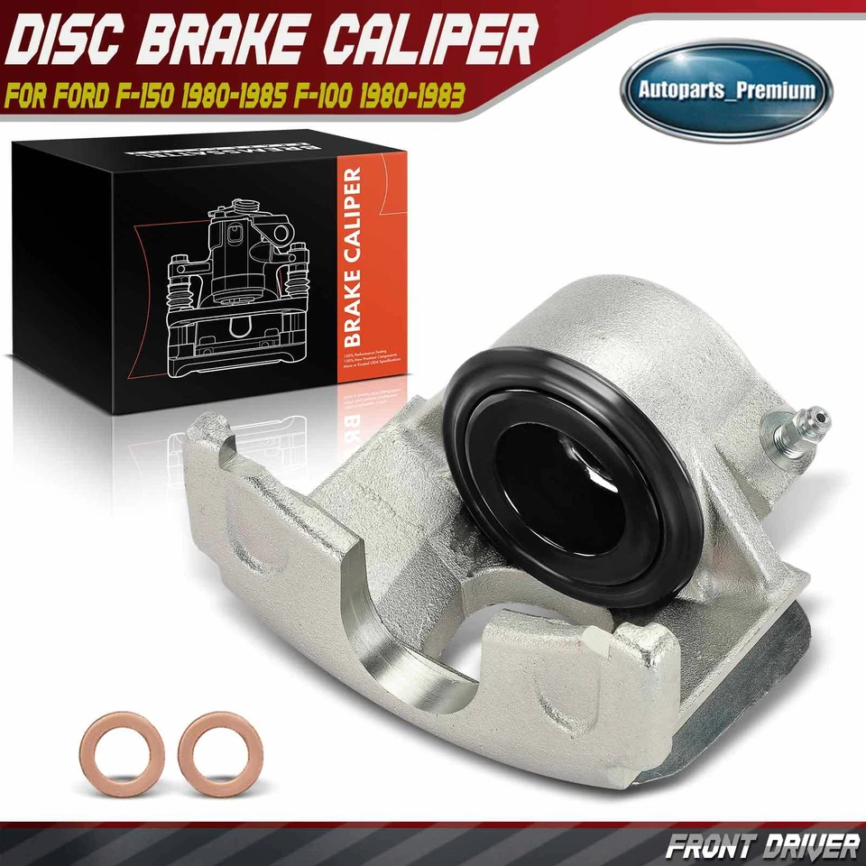 Pinza de freno delantera izquierda con 1 pistón para Ford F-150 F-250 Bronco 1980-1985 F-100 Foto 1 de 4