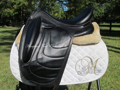 Sillín de doma 17,5" DEVOUCOUX HARMONIE MONOFLAP solapas 3A-Modelo 2018-¡HERMOSO! Foto 1 de 4