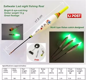 LED Electronic Night Fishing Floats + Batteries & Others, Victoria stock - Picture 1 of 11