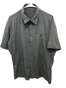 Kuhl Hemd Knopfleiste Herren XL Tufflex Blau Kurzarm Wandern Outdoor - Bild 1 von 7
