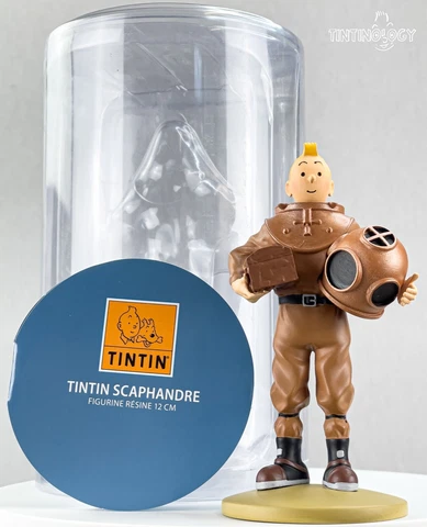 Tintin Figurine Moulinsart 42229: Tintin Diver 12cm Herge Officielle Figure 65 M Cover