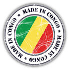 Made In Congo Grunge Flag Stamp Car Bumper Sticker Decal