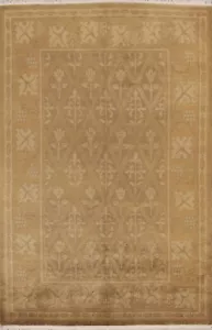 Vegetable Dye Geometric Nepalese 6x9 Area Rug Oriental Transitional Hand-knotted - Picture 1 of 12