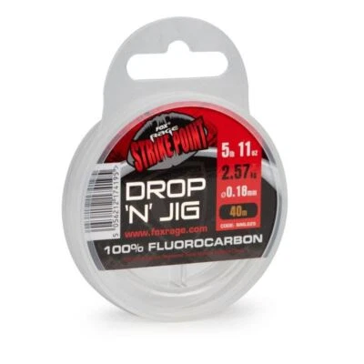Fox Rage Strike Point Drop 'N' Jig Fluorocarbon Line NEW Predator Fishing Line * - Image 1 of 2