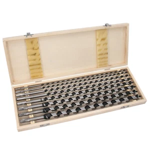 8-tlg Set Schlangenbohrer Holzbohrer Spiralbohrer Balkenbohrer Bohrer lang 460mm - Bild 1 von 5