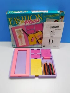 Fashion Plates Hasbro 1991 mit Box Designs #2508 Missing One Plate Kids Rub Art - Bild 1 von 21