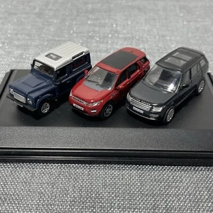 JUEGO MODELO 3 COCHES OXFORD LAND RANGE ROVER EXPERIENCE EVOQUE DEFENDER - Imagen 1 de 6