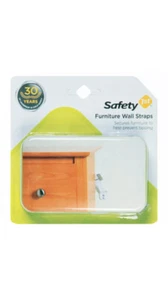Safety 1st  White  Plastic  Wall Straps  2 pk - Picture 1 of 1