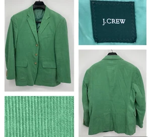 J. Crew Corduroy Blazer Men's 40S Green 3-Btn Cotton Sport Coat Jacket - Picture 1 of 10
