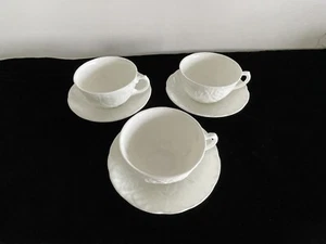 Wedgwood Coalport Countryware - Taza + Platillo Hoja de Col Blanca ~ 3 juegos - Imagen 1 de 9