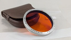 Filtre Orange Rollei Rolleiflex Bay III sous étui cuir, traces légères - Imagen 1 de 3