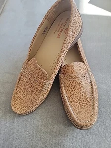 Marc Joseph East Village Penny Loafer Leder hellbraun Leopard Größe 5,5 - Bild 1 von 8