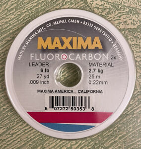 New Maxima Fluorocarbon 6lb MFCL Leader Clear