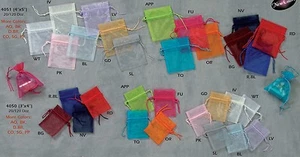 3x4 4x5 Organza Party Favors Bags Pouches Sack Tote Candy Treats Wedding Baby - Picture 1 of 1