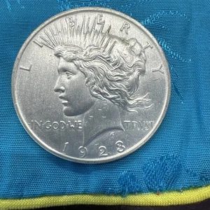 Silber Peace Dollar 1923 1 Dollar super Zustand wurde nicht bewertet - Bild 1 von 5