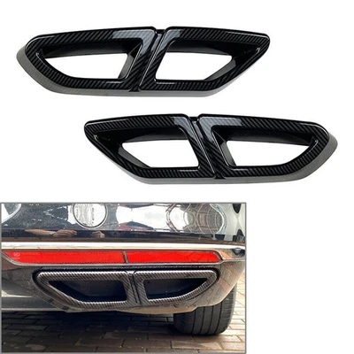 Kohlefaser Auspuffblende Auspuff Abdeckung Für VW Passat  B8 2016-2019 - Image 1 of 4