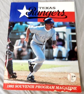 MLB Texas Rangers 1992 Souvenir Program Magazine - Picture 1 of 24