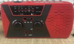 Solar Kurbelradio mit Taschenlampe & Leselampe FM/AM/NOAA Wetterband Radio - Bild 1 von 8