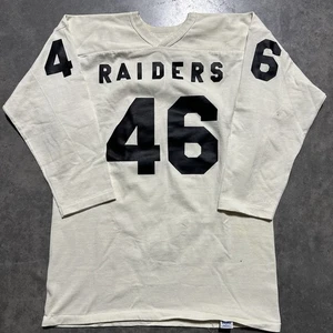 VTG 80s Russell Athletic Raiders 3/4 Sleeve Cotton NFL Jersey Size Large RARE - Picture 1 of 8