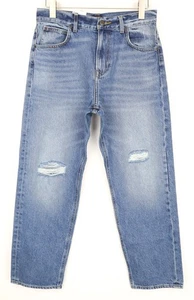 LEE Men's Jeans W31/L32 Blue Straight Loose Fit Non-Stretch Distressed Zipped - Picture 1 of 9