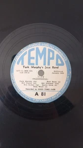 TURK MURPHY'S JAZZ BAND The Curse Of An Aching Heart / 1919 Rag UK Tempo 78 - Picture 1 of 14