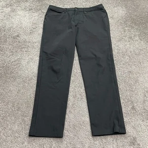 Pantalones de viaje Lululemon ABC para hombre 33 negros tiro medio pierna recta elásticos 34x30 - Imagen 1 de 10