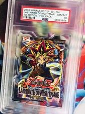 Yugioh PSA 10 GEM MINT Labyrinth of Nightmare 1st Ed Factory Sealed Booster Pack