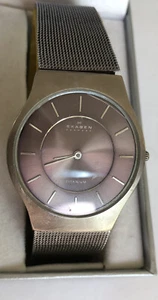 Skagen Denmark 233LTTNN Titanium Ultra Slim Watch, JAPAN Quartz - Picture 1 of 12
