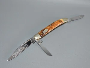 ERN Premium STock älteres Jagd Taschenmesser Horngriff Fach #F5 - Picture 1 of 6